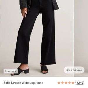 Quince Bella Wide Leg Jeans Black